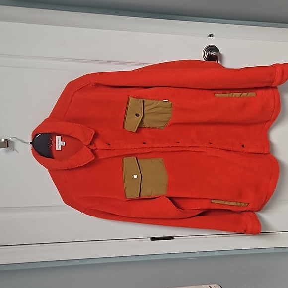 Free Assembly Fleece Shacket Snap Front Shirt - Orange Tan- Men’s Size 3XL - Picture 1 of 10